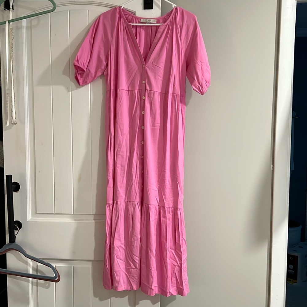 Size small Loft button up maxi dress
